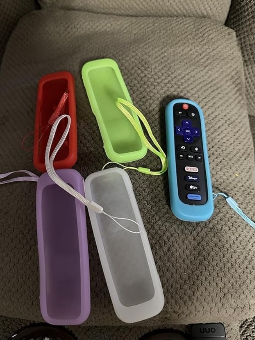 5 Piece Universal TV Streaming Remote Cover Glow In The Dark Case